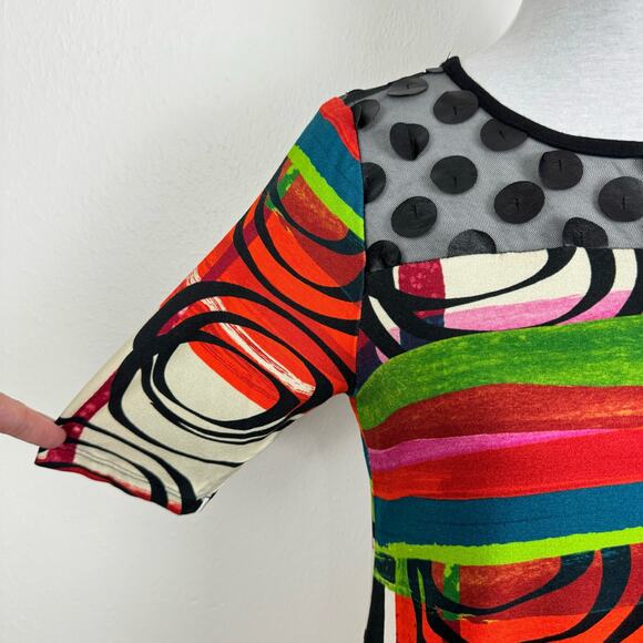 Uncle Frank | Tonya Orange Artistic Print Mini Shift Dress - Picture 8 of 11